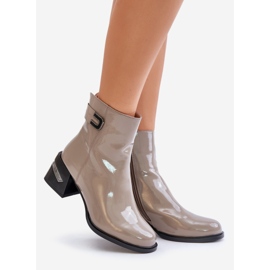 S.Barski Patentované zateplené boty na vysokém podpatku MR880-093 šedé šedá 1 S.Barski Patentované zateplené boty na vysokém podpatku MR880-093 šedé šedá 1