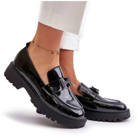 Dámské patentované mokasíny Vinceza 62187 Black černá 10