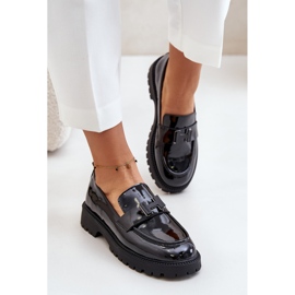 Dámské patentované mokasíny Vinceza 62187 Black černá 3