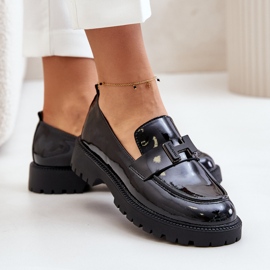 Dámské patentované mokasíny Vinceza 62187 Black černá 5