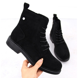 Dámské černé semišové boty Sergio Leone BT590 černá 1