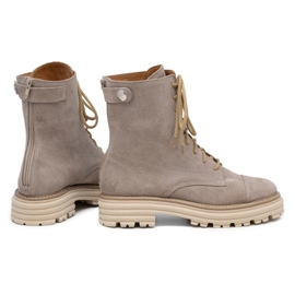 Dámská béžová semišová taška Butdam WOR1 béžový 1