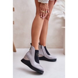 Patentované boty na klínku, zateplené Vinceza 66703, šedé šedá 2 Patentované boty na klínku, zateplené Vinceza 66703, šedé šedá 2