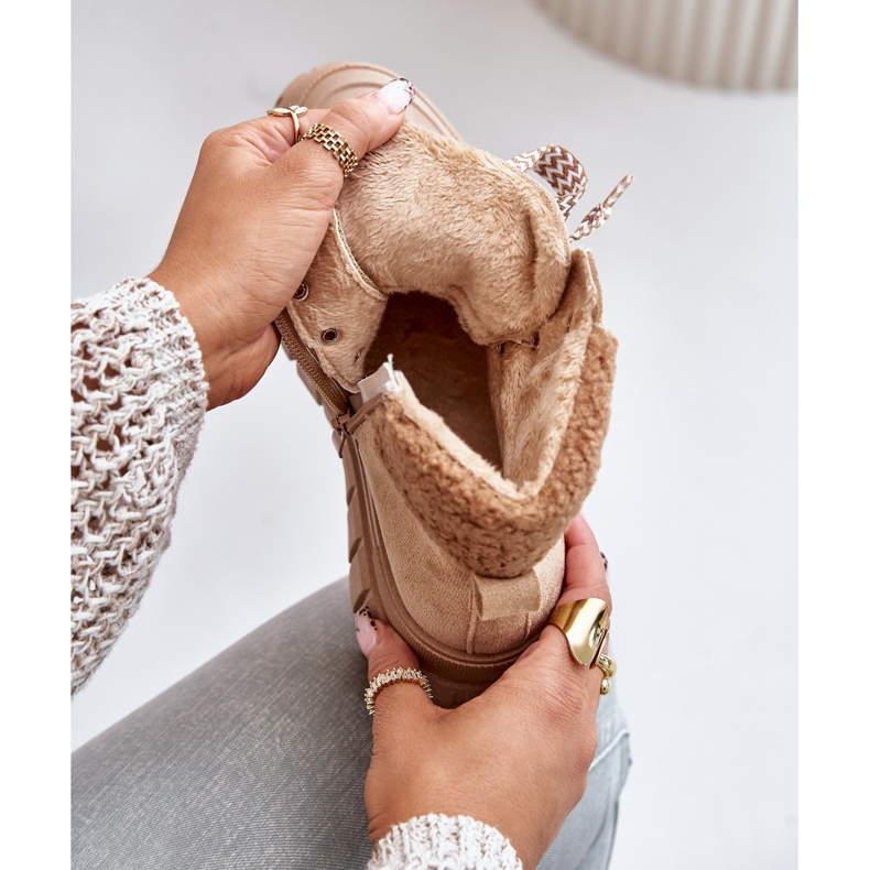 Dámské zateplené boty Trapper na platformě, hnědé Alcyhen hnědý 2