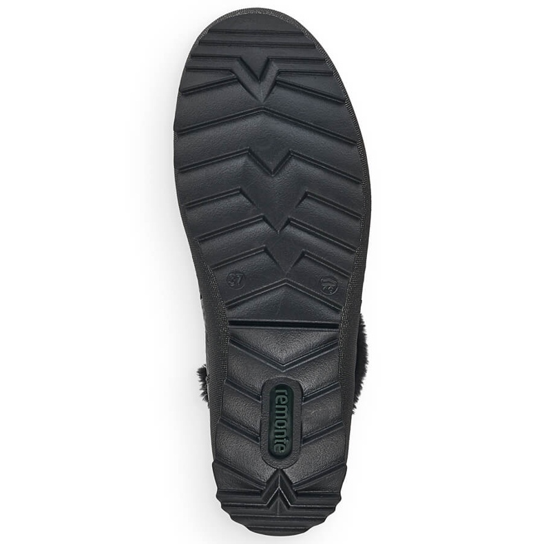 Dámské černé zateplené kožené kozačky Remonte R8480-01 černá 2