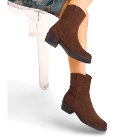 Hnědé kožené dámské kovbojské boty Sergio Leone BT284-S hnědý 2