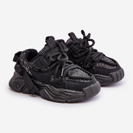 Dětské tenisky zdobené flitry, Black Liatoma černý 1