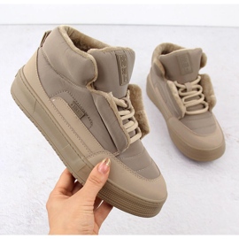 Béžové dámské zateplené kozačky Big Star OO274A532 béžový 1 Béžové dámské zateplené kozačky Big Star OO274A532 béžový 1