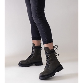 Zelené zateplené turistické boty Tuima zelený 1