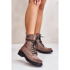 Vysoké pracovní kotníkové boty se zipy, tmavě béžová Maisa béžový 2 Vysoké pracovní kotníkové boty se zipy, tmavě béžová Maisa béžový 2