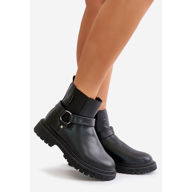 Zateplené Chelsea Boots se zipem Big Star OO274A128 Black černý 1