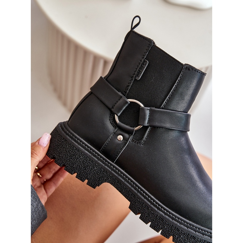 Zateplené Chelsea Boots se zipem Big Star OO274A128 Black černý 2