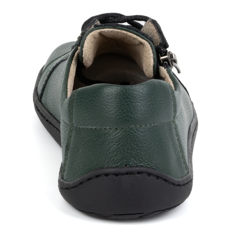 Olivier Dámské minimalistické barefoot kožené boty model 1243 zelené zelený 2