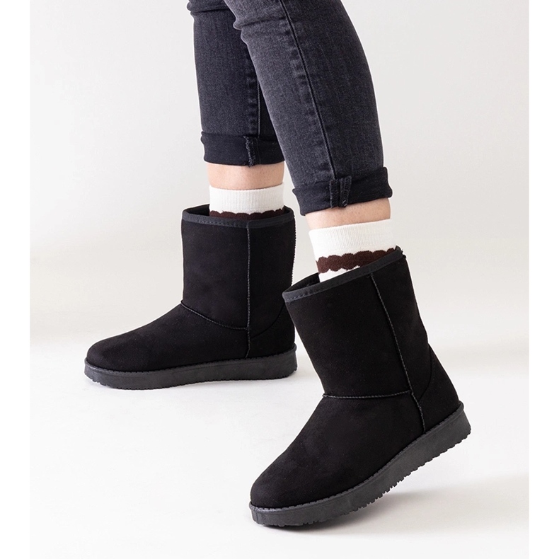 Černé zateplené klasické sněhule Libero černá 1