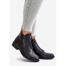 Nízké dámské kozačky na plochých podpatcích zateplené černé S.Barski HY42-119 černé černá 1