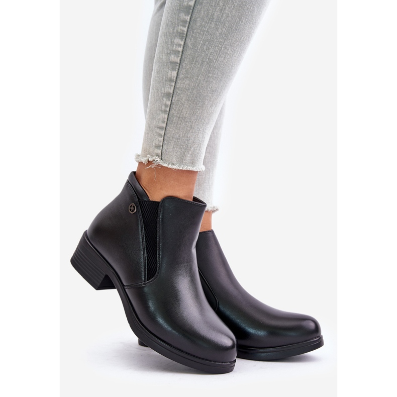 Nízké kozačky s kožíškem, Vinceza 85150 Black černý 1