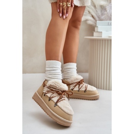 Nízká platforma sněhule s kožíškem D.Franklin DFSH370011 Béžová béžový 2