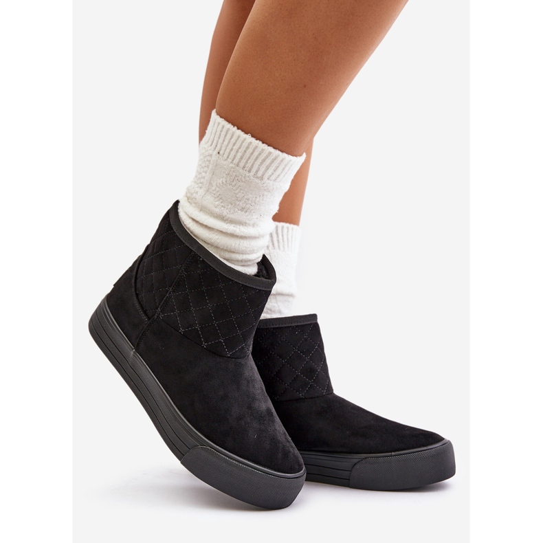 Sněhule se zipem zateplené kožíškem Big Star OO274A522 Černá 1