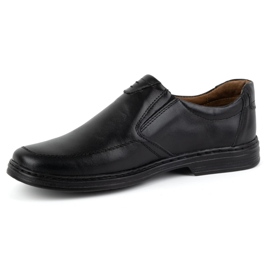 KOMODO Pánská obuv z přírodní kůže slip-on 854K, černá černý 1