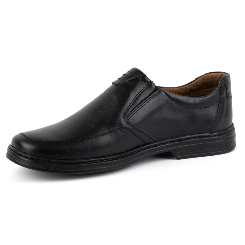 KOMODO Pánská obuv z přírodní kůže slip-on 854K, černá černý 1