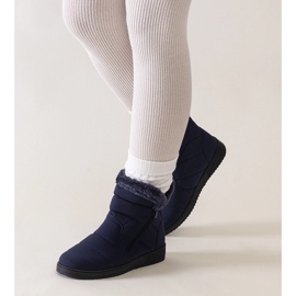 Námořnické modré sněhule zdobené kožešinou Khit modrý 1