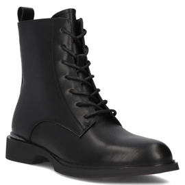 Kožené boty Filippo DBT6520/24 Bk, černé černý 1