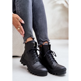 Dámské boty Zazoo 2831 vyrobené z přírodní kůže, černé černá 2