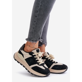 Dámské zateplené kožené tenisky Big Star OO274A318 HI-POLY System Black černá 1