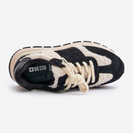 Dámské zateplené kožené tenisky Big Star OO274A318 HI-POLY System Black černá 2
