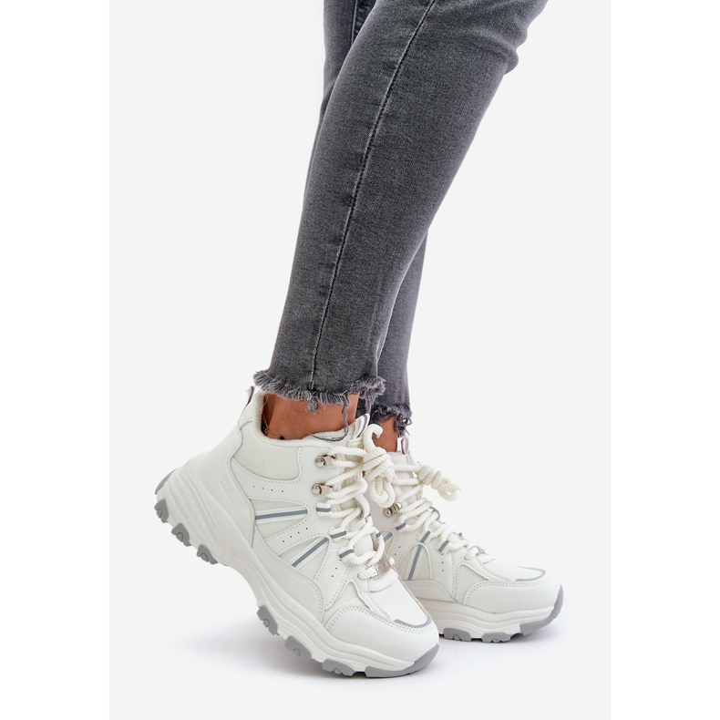 Dámské zateplené tenisky Big Star OO274A161 Bílé bílý 2