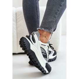 Dámské kožené tenisky na platformě Big Star OO274A220 HI-POLY System bílá a černá bílý 2