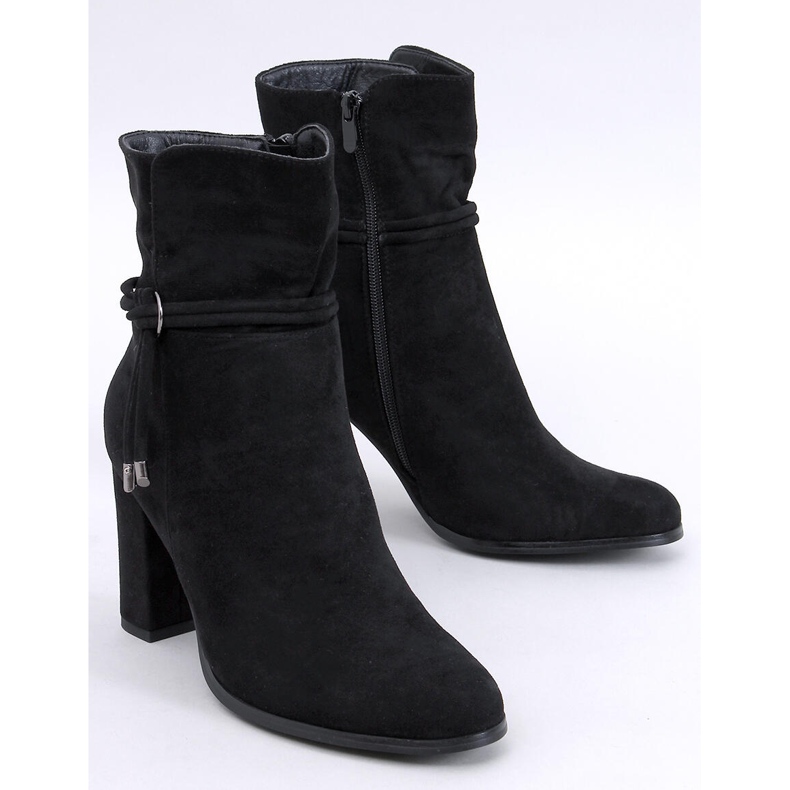 Semišové kotníkové boty Minnai Black černá 1 Semišové kotníkové boty Minnai Black černá 1