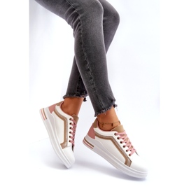 Dámské sportovní se vplíží s béžovým třpytem bílý 7