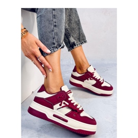 Clavell Wine tenisky s vysokou podrážkou - Inello červené 2