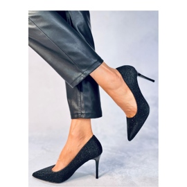 Maineri Černé dámské vysoké podpatky černý 2