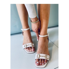 Ksenia Beige sandály na vysokém podpatku béžový 2