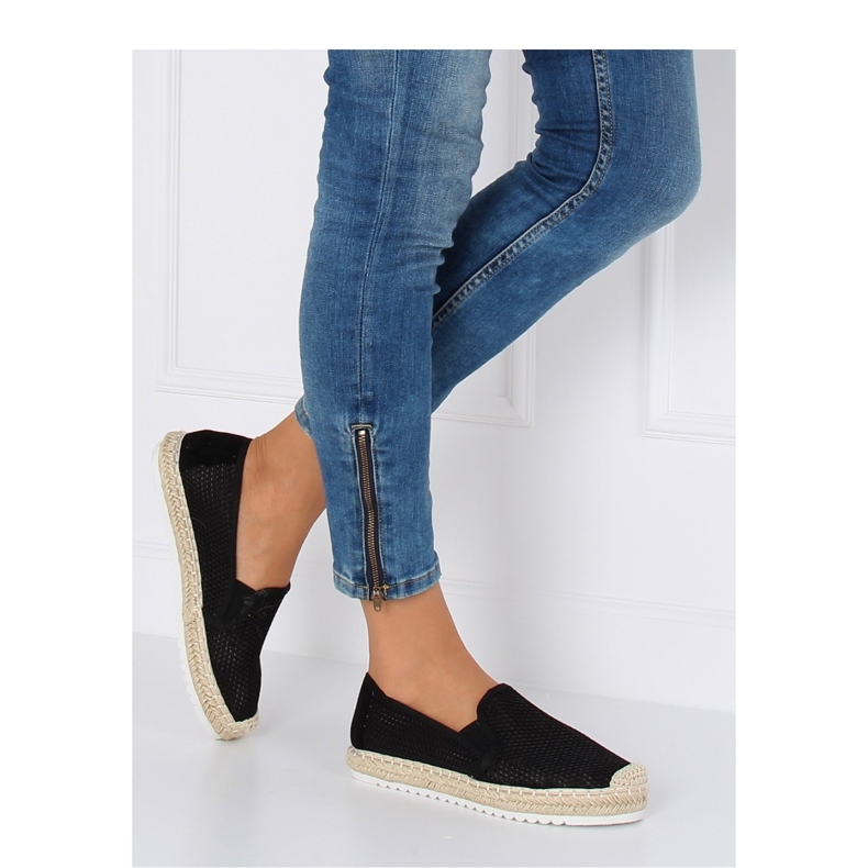 Dámské černé espadrilky 6602 Black černý 1