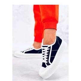 Dámské tenisky na černé platformě černý 1