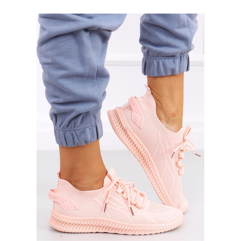 Růžové ponožkové sportovní boty růžový 2