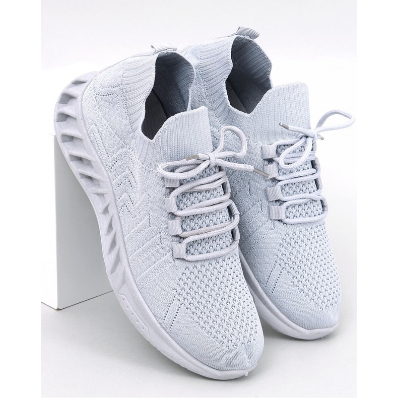 Šedé ponožkové sportovní boty šedá 1