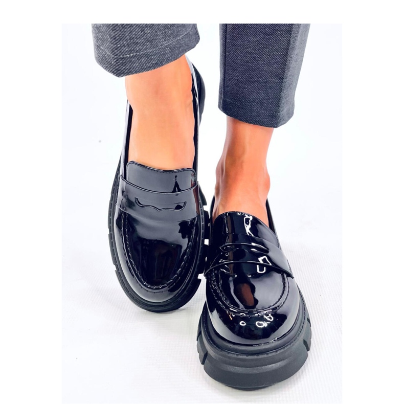 Gladieu Black lakované mokasíny - Inello černý 2