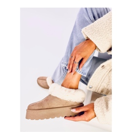 Yogi Khaki krátké sněhule s kožíškem - Inello béžový 1