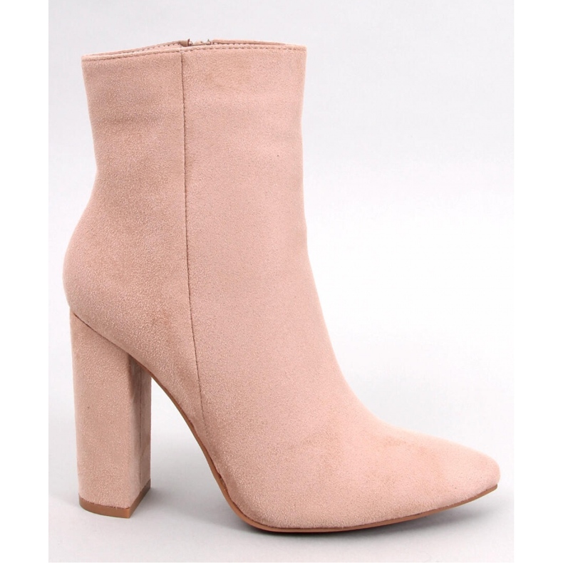 Kotníkové boty Rivers Khaki na vysokém podpatku - Inello béžový 1