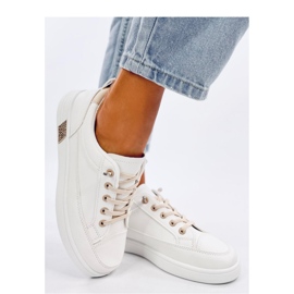 Béžové dámské tenisky bílý 1