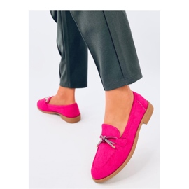Dámské semišové mokasíny Fuchsia růžový 1