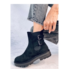 Černé semišové boty Chelsea černý 2