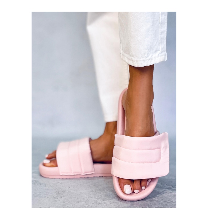 Růžové nylonové žabky růžový 1