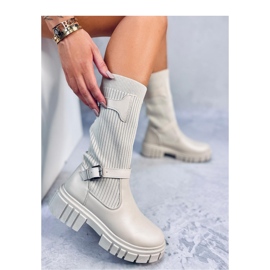 Jezdecké boty s pružným béžovým svrškem 1