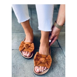 Korkové žabky Kiara Camel - Inello hnědý 3