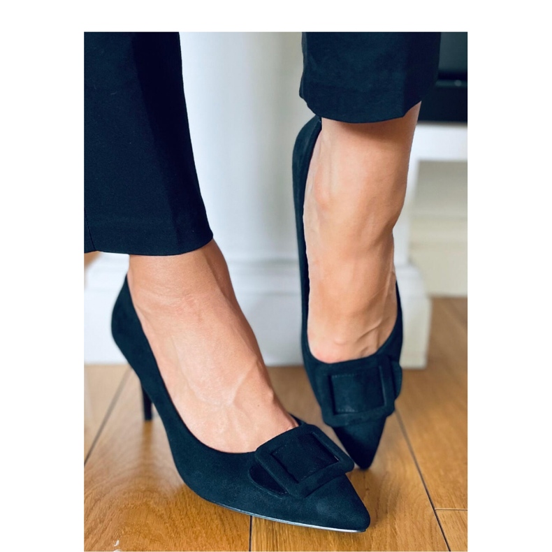 Černé lodičky na jehlách černý 2